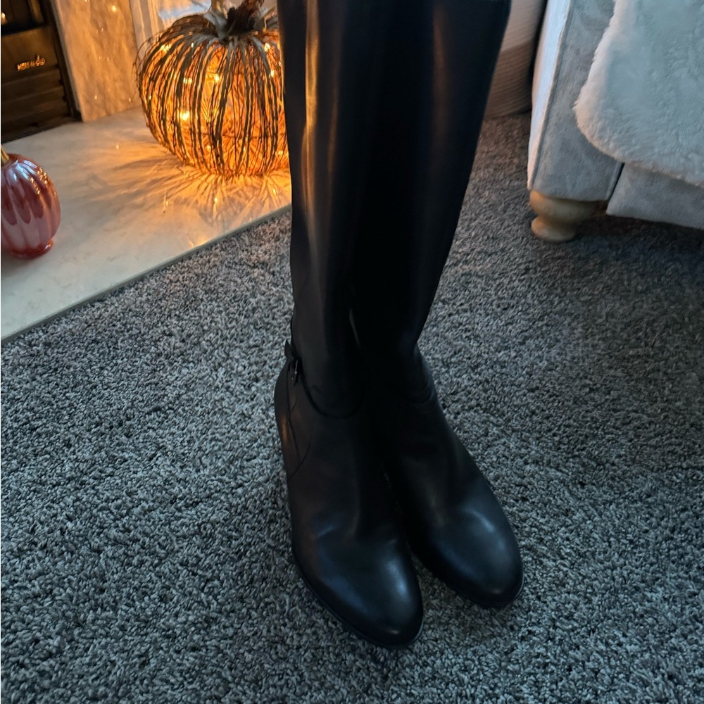 Naturalizer KALINA Sleek Black Knee-High Boots (9.5w, wide calf)